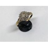 9ct gold diamond ring