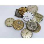 10 assorted watch movements