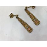 9ct gold tricolour earrings