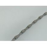 9ct white gold diamond tennis bracelet