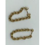 9ct gold rope earrings