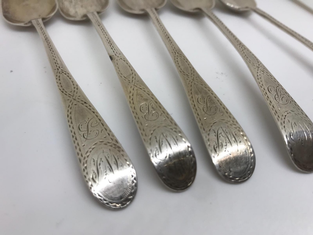Set of 5 silver teaspoons - Image 2 of 2