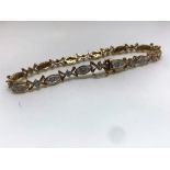 9ct gold and diamond bracelet