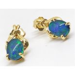 18ct gold opal earrings