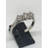 18ct white gold and diamond ring