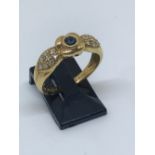 18ct gold sapphire and diamond ring