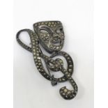 Silver & Marcasite Theatre Brooch