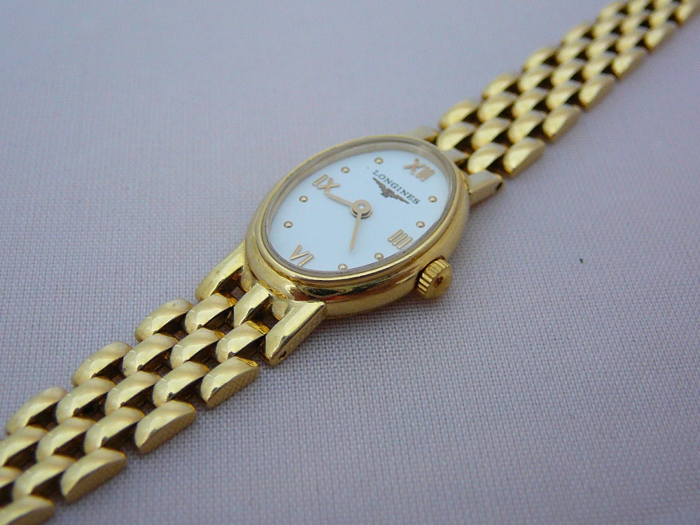 Ladies 18ct gold Longines wristwatch - Image 3 of 6