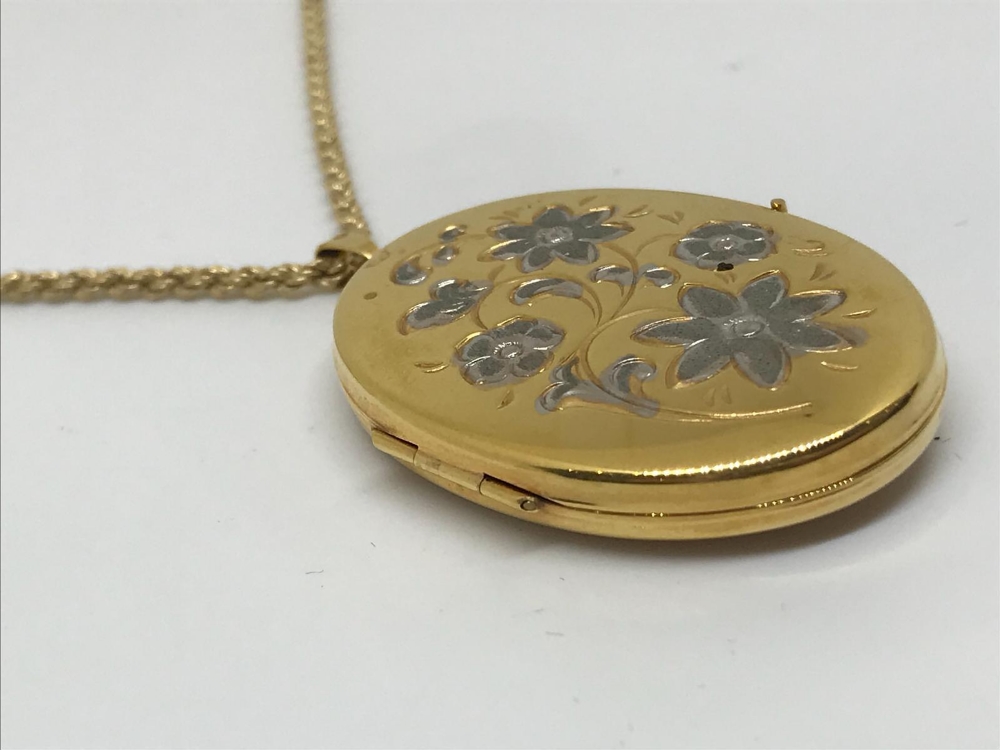 9ct gold locket and chain