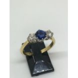 18ct gold sapphire and diamond ring