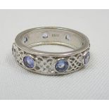 Silver tanzanite ring