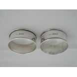 Pair of silver napkin rings