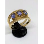 14ct gold tanzanite ring