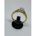 18ct gold diamond solitaire ring