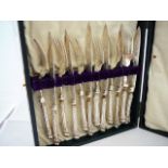 Silver handled dessert cutlery