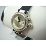 Ladies white gold Cartier wrist watch