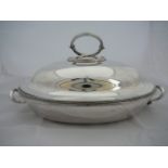 Silver plated entree dish