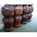 Victorian mahogany billiard table legs