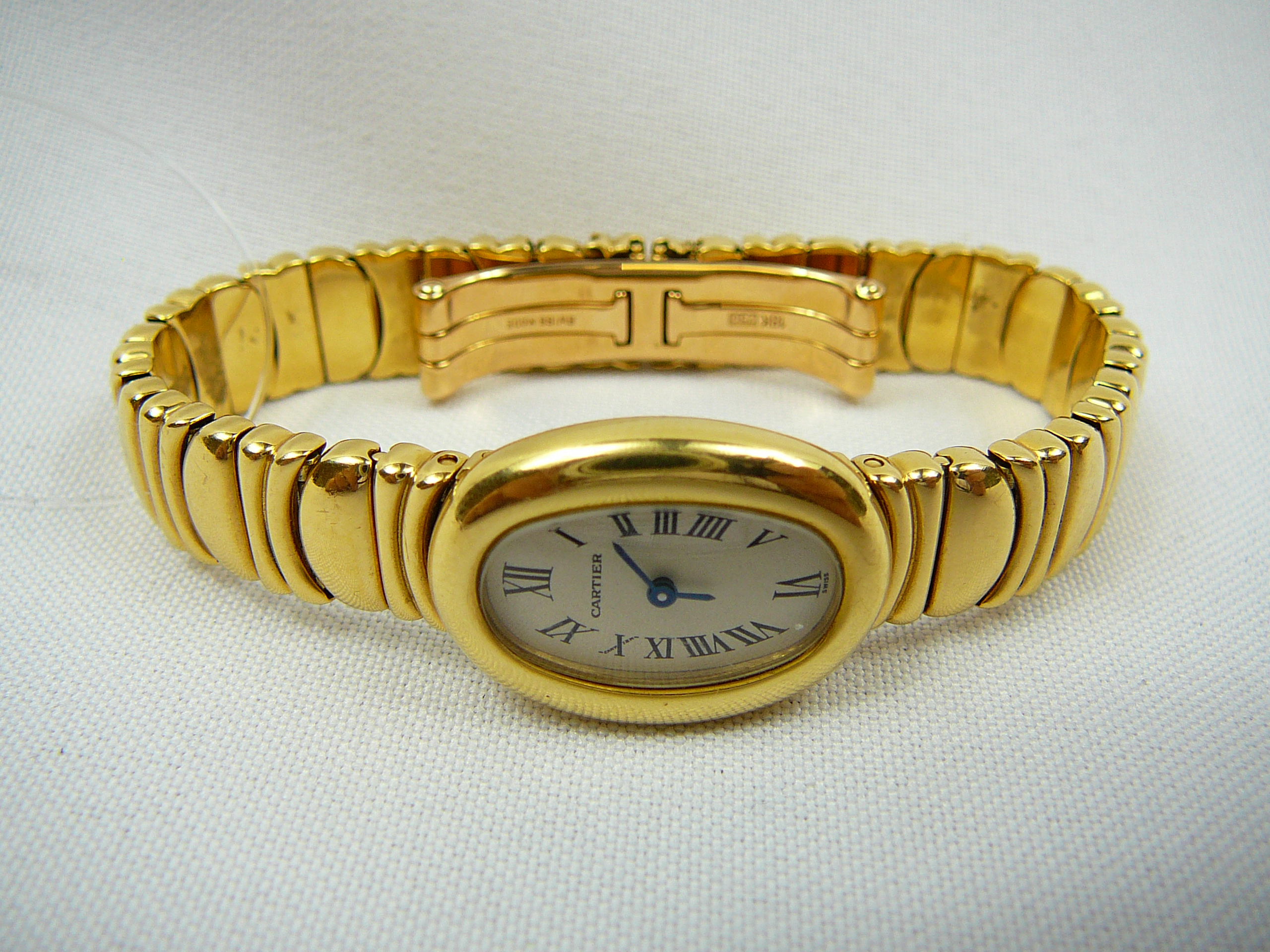 Ladies 18ct gold Cartier wrist watch - Image 3 of 5