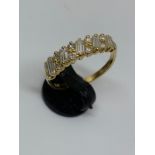18ct gold and diamond band ring