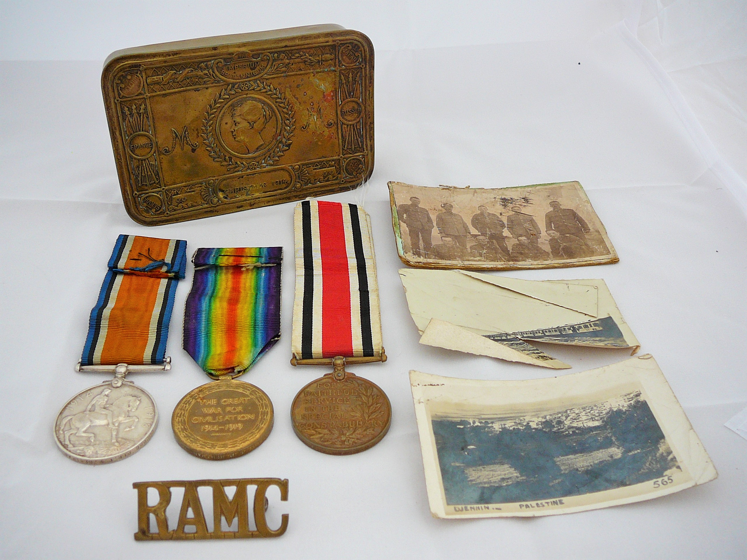 WW1 medal group and Christmas ration tin - Image 27 of 27