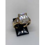 9ct gold CZ ring