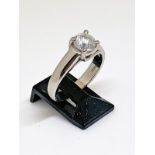 Platinum and diamond ring