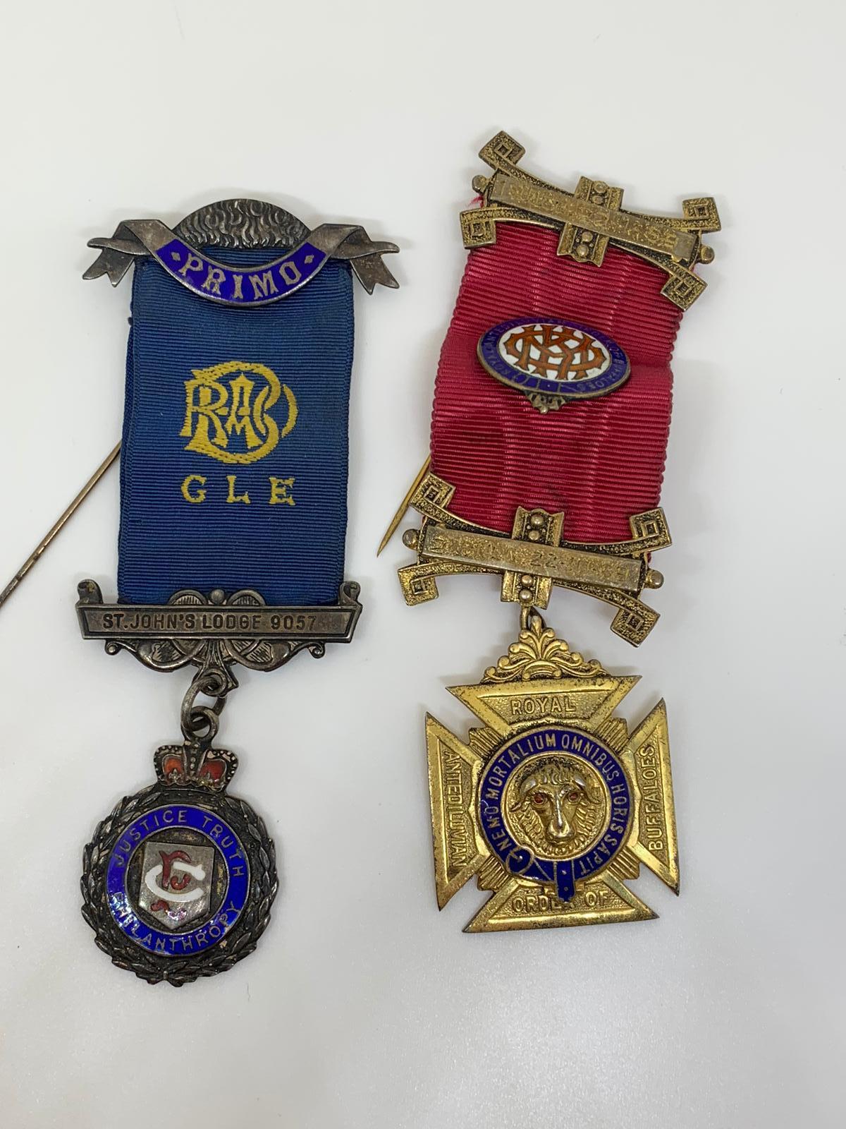 2 masonic medals