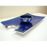 Retro aluminium and enamel dish