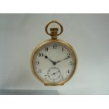 Gents 9ct gold Tavannes pocket watch