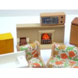 Selection of mid 20th century dolls house furniture