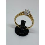 18ct gold diamond solitaire ring