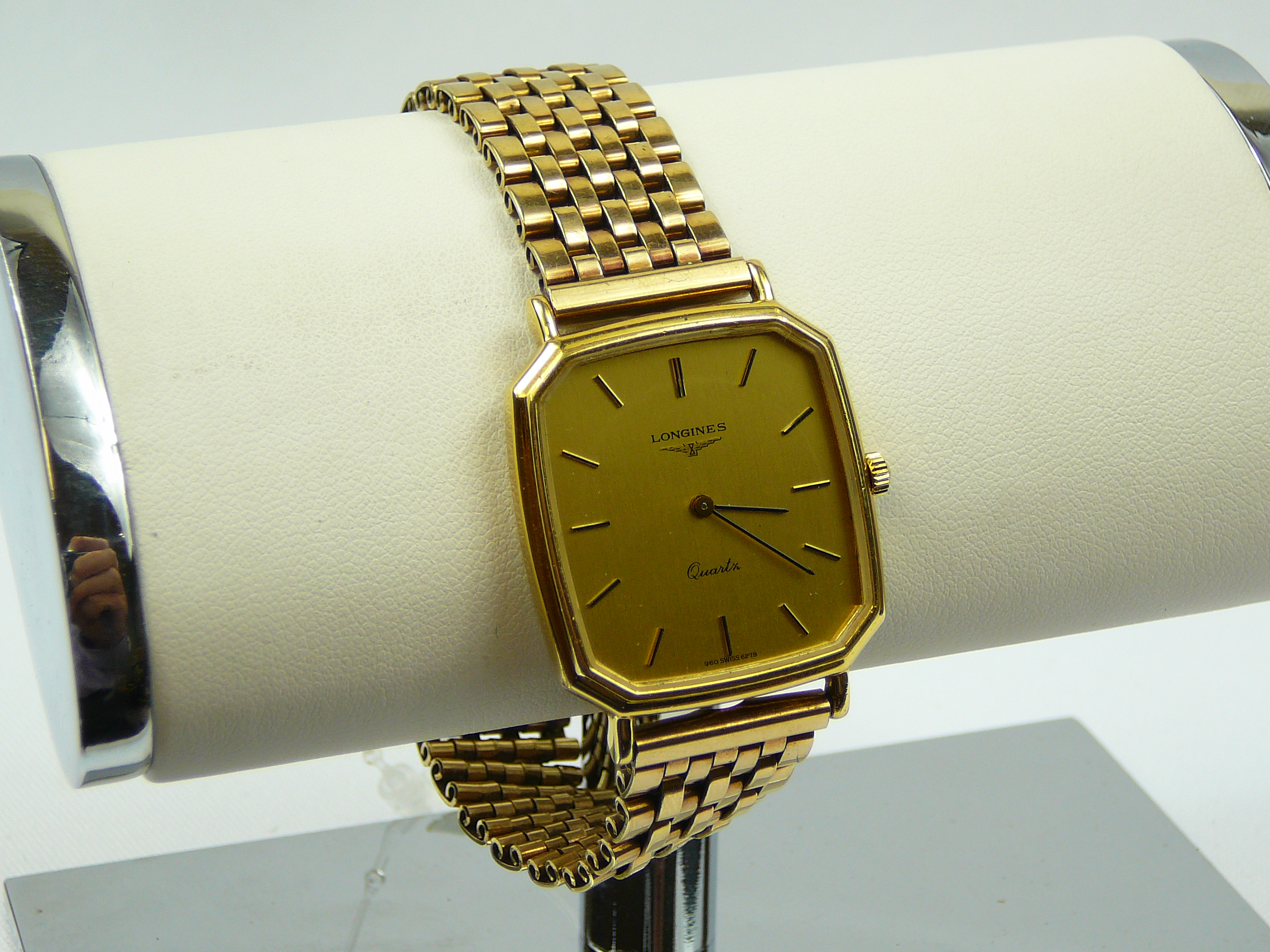 Gents Longines wrist watch on gold bracelet - Image 2 of 3