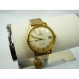 Gents gold vintage Omega wrist watch