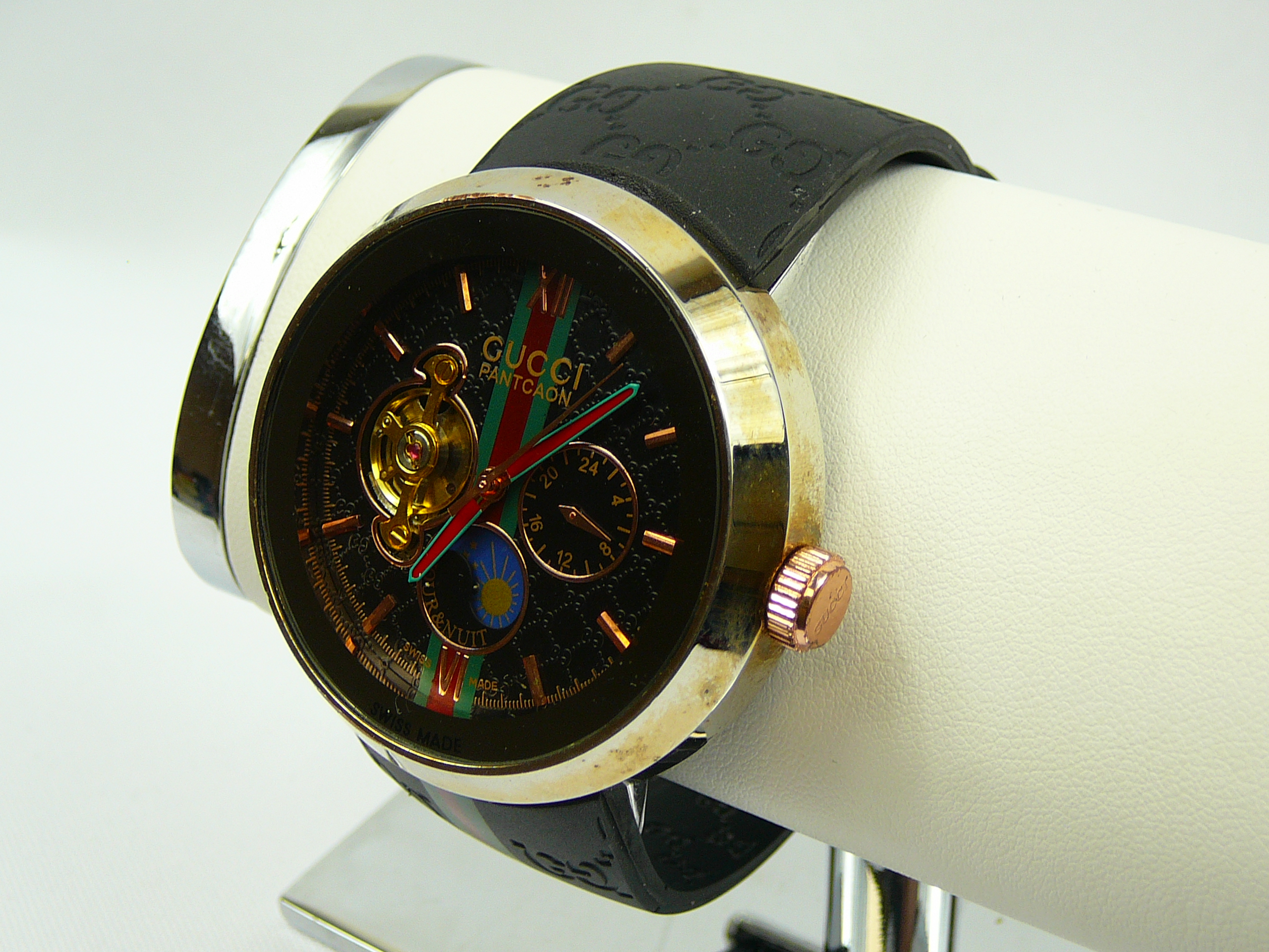 Gents Gucci Pantcaon automatic wrist watch, signed stainless steel case