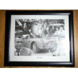 007 framed Bond photos.