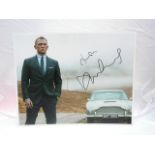 007 Daniel Craig framed facsimile signature photo