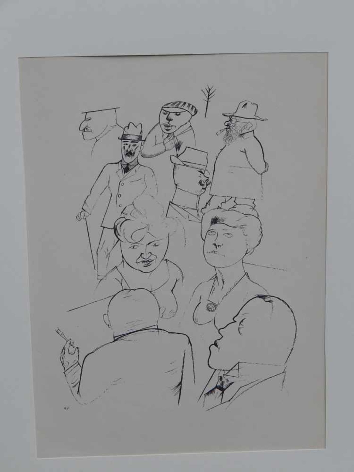 Georges Grosz(1893-1959)"Heimatliche Gestalten", Original Lithographie aus Ecce Homo, Berlin 1923,