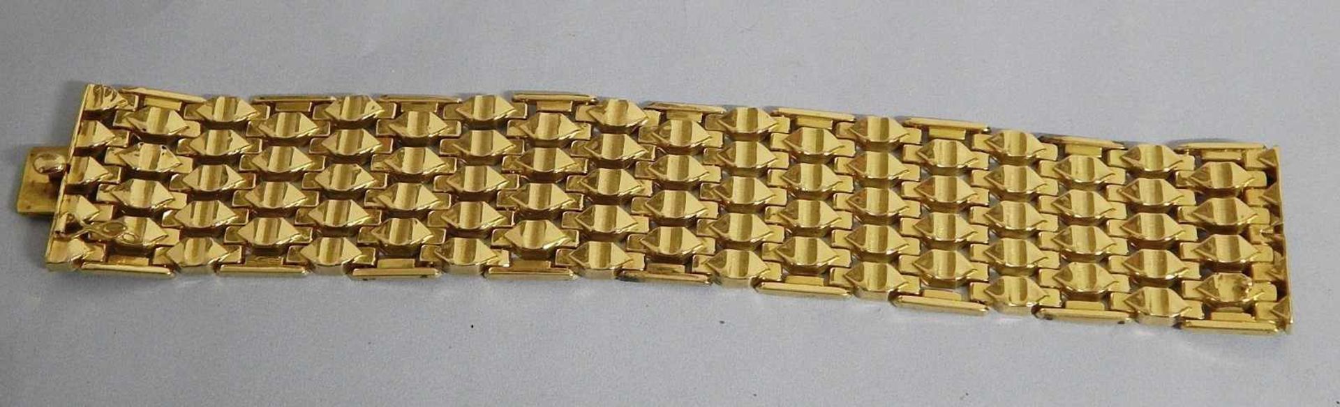 Flaches Panzerarmband, 750er Rotgold, ca.50, 52 Gramm, Länge ca.18cm, Breite ca.3, 2cm