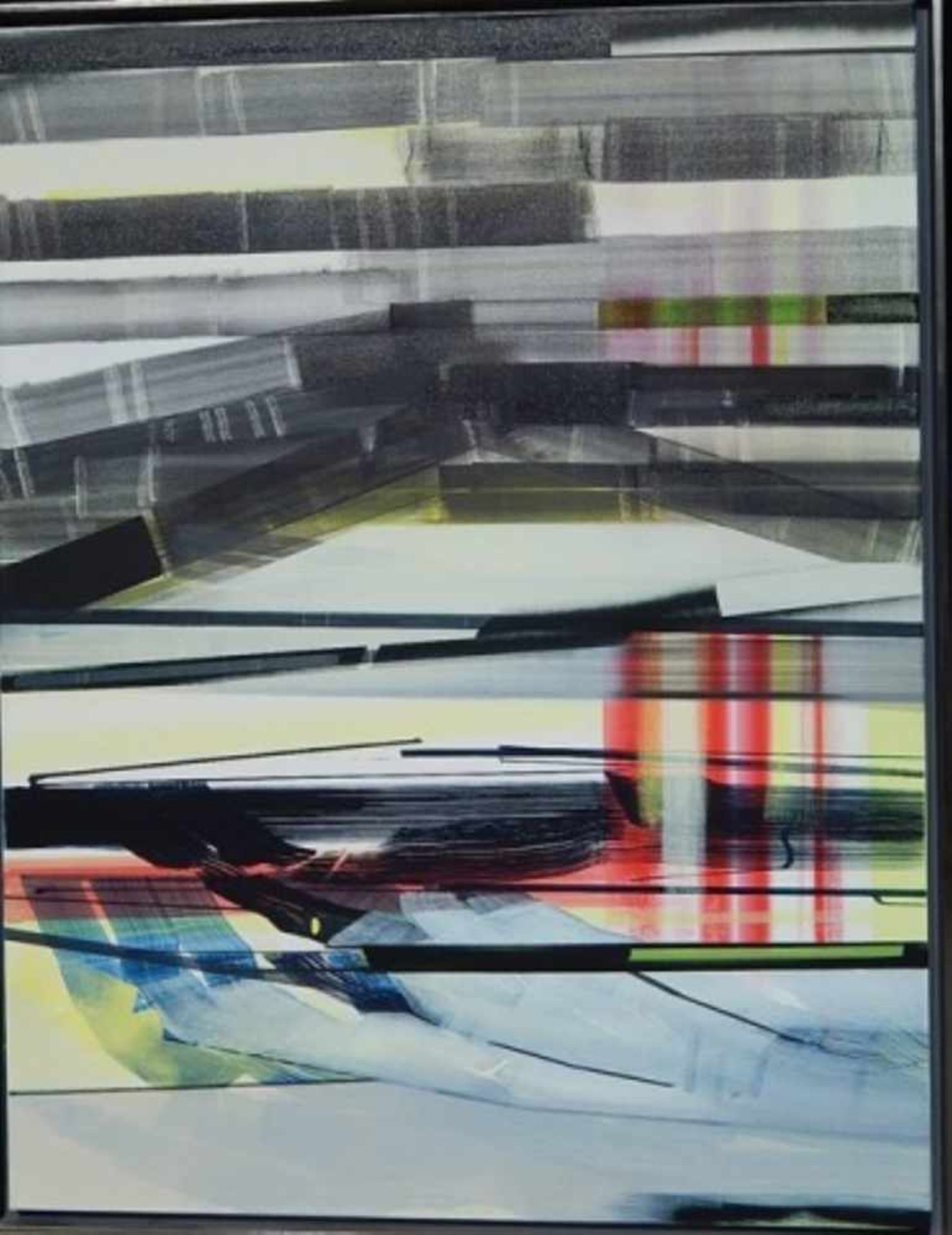 Alexandra Schlund(1970)"Ausblick", Acryl/Öl auf Leinwand, rückseitig signiert und bezeichnet,