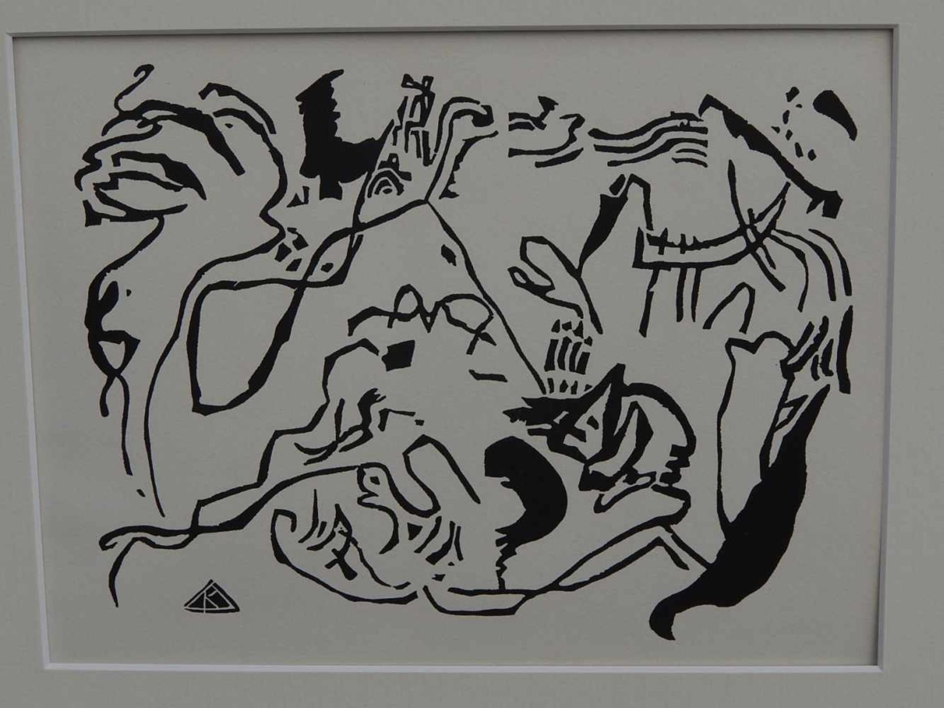 Wassily Kandinsky(1866-1944)"Jüngster Tag", Original Holzschnitt aus "Klänge"aus Hommage à W.