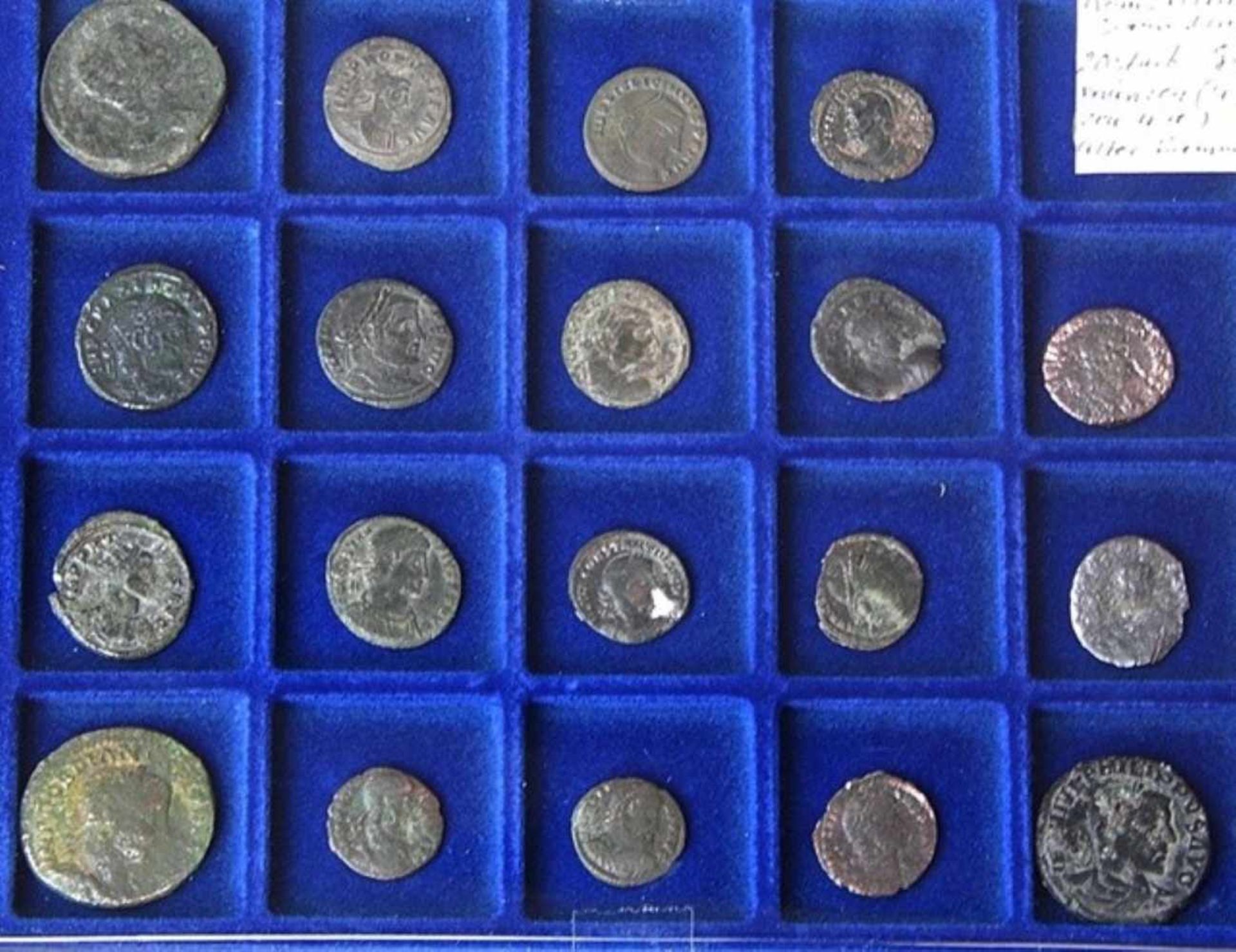 Römische Münzsammlung mit 20 Stück Grossmünzen, aus alter Sammlung, zusammen