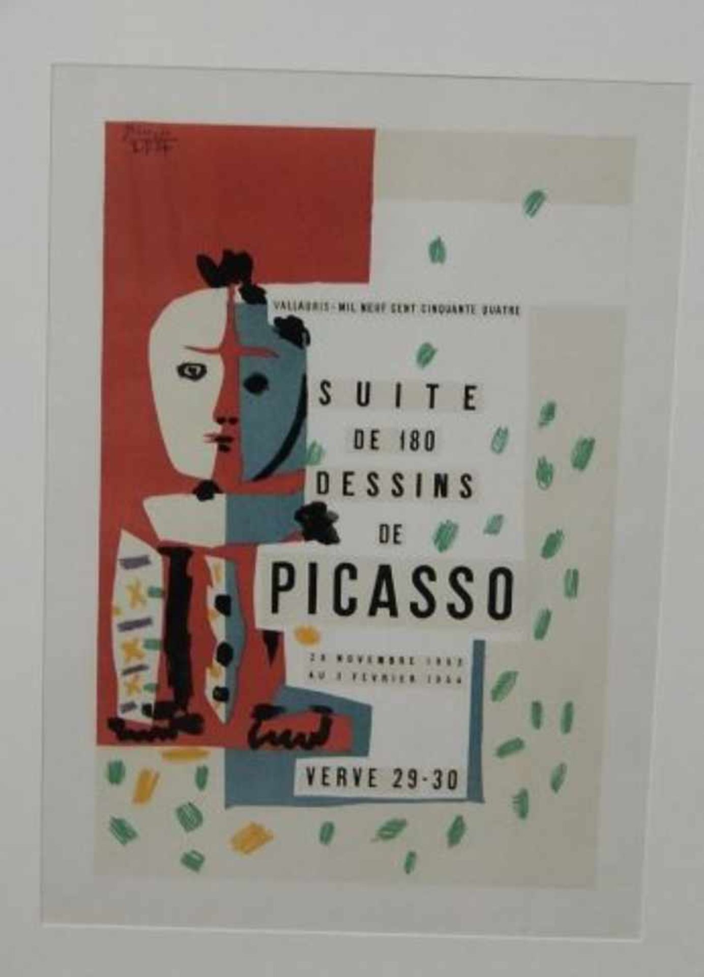 Pablo Picasso(1881-1973)"The human comedy", Farblithographie, Mourlot Paris 1954, Bildausschnitt