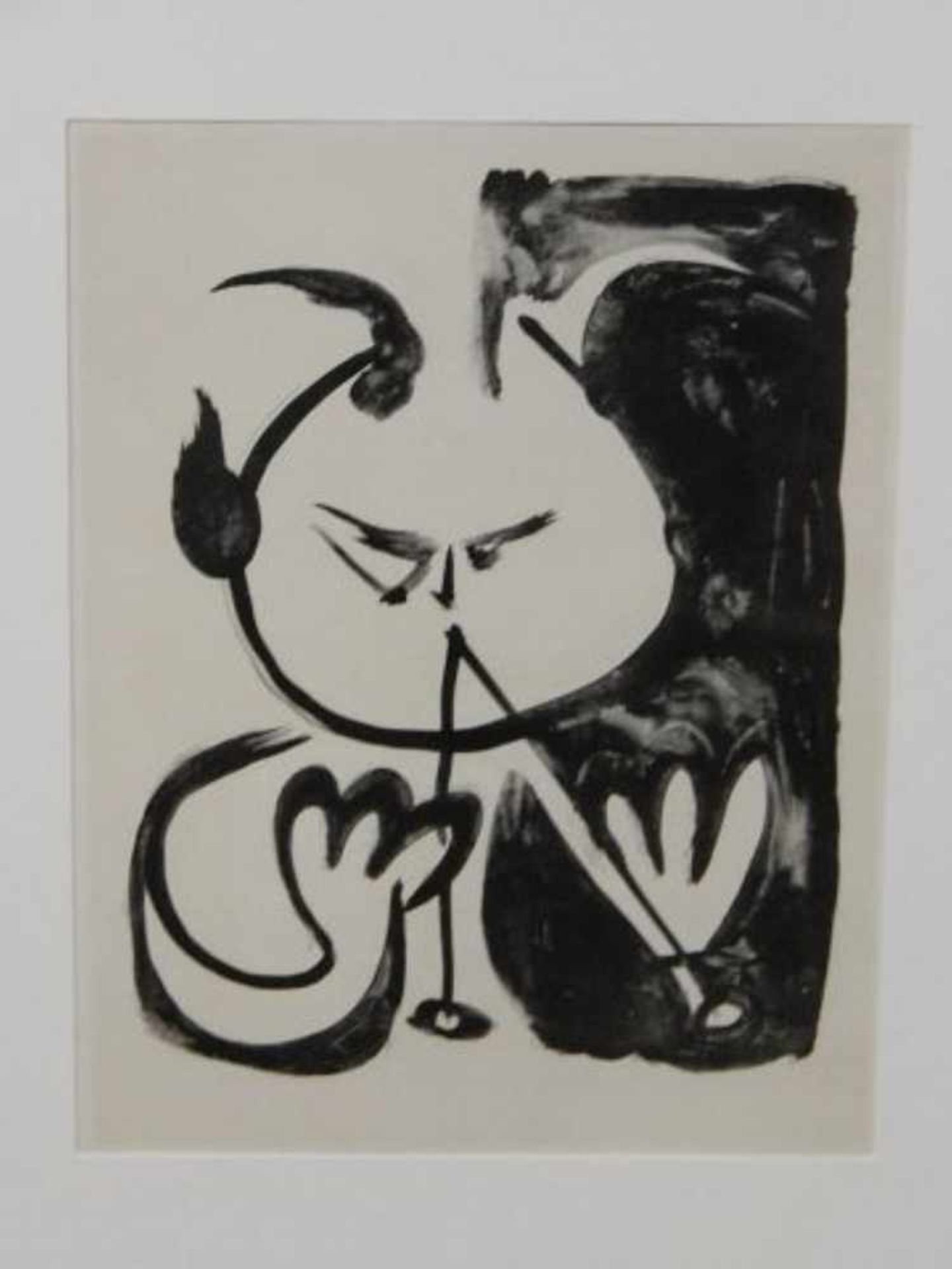 Pablo Picasso(1881-1973)"Faun musicien 5", Lithographie aus WVZ, Mourlot Paris 1950,