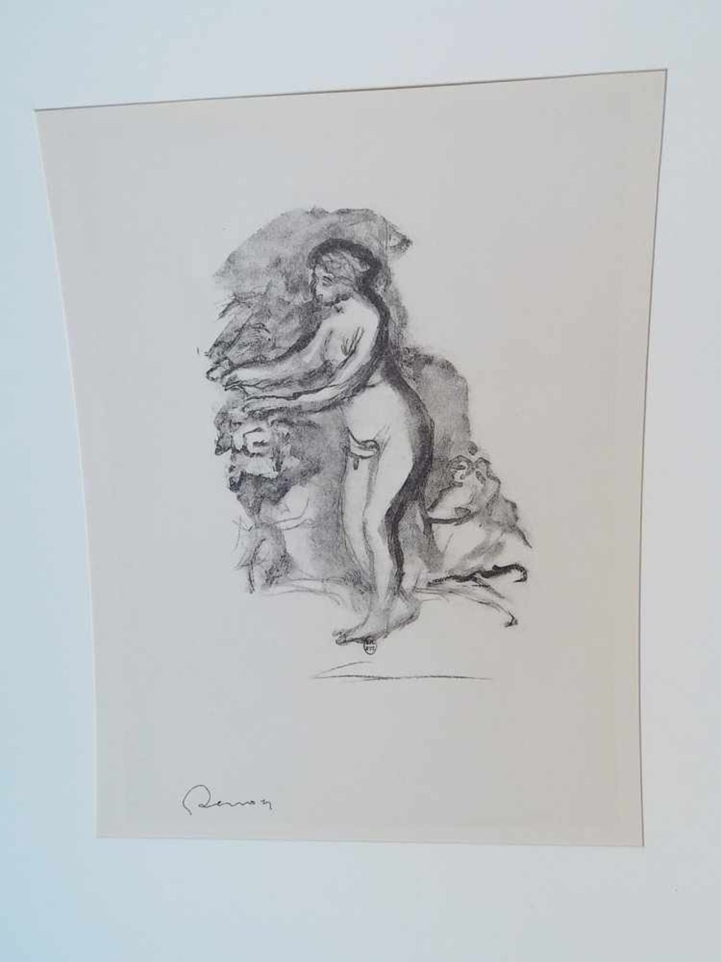 August Renoir(1841-1919)"Femme au cep de vigne", Lithographie, Mourlot 1951, ungerahmt, ca.32 x