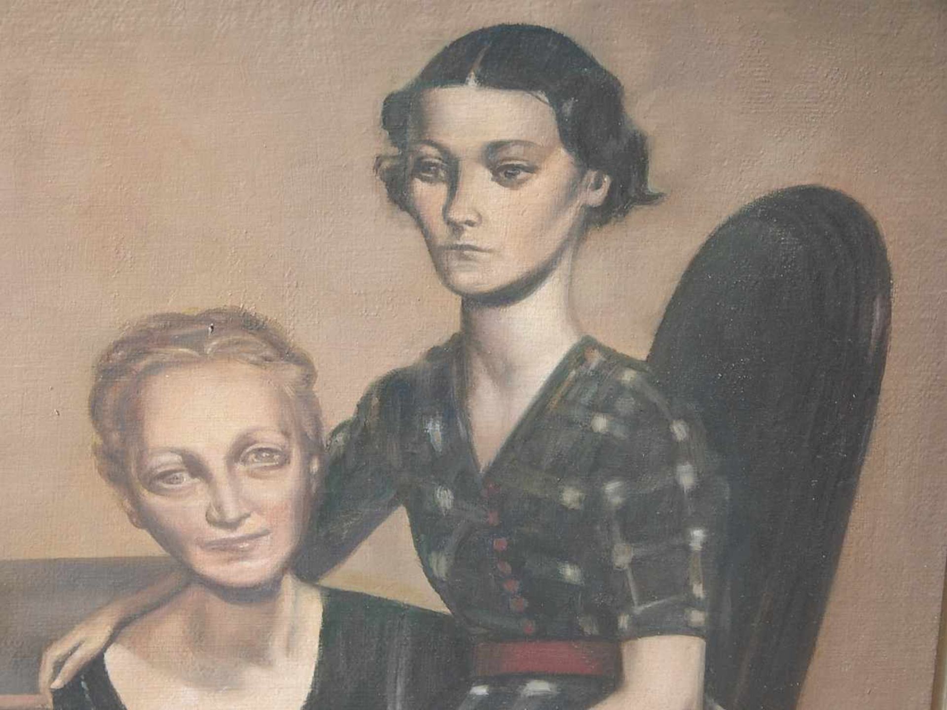 "Großmutter, Mutter und Kind", Öl auf Leinwand, signiert Balthus, Kopie des 20.Jahrhunderts, - Bild 2 aus 5