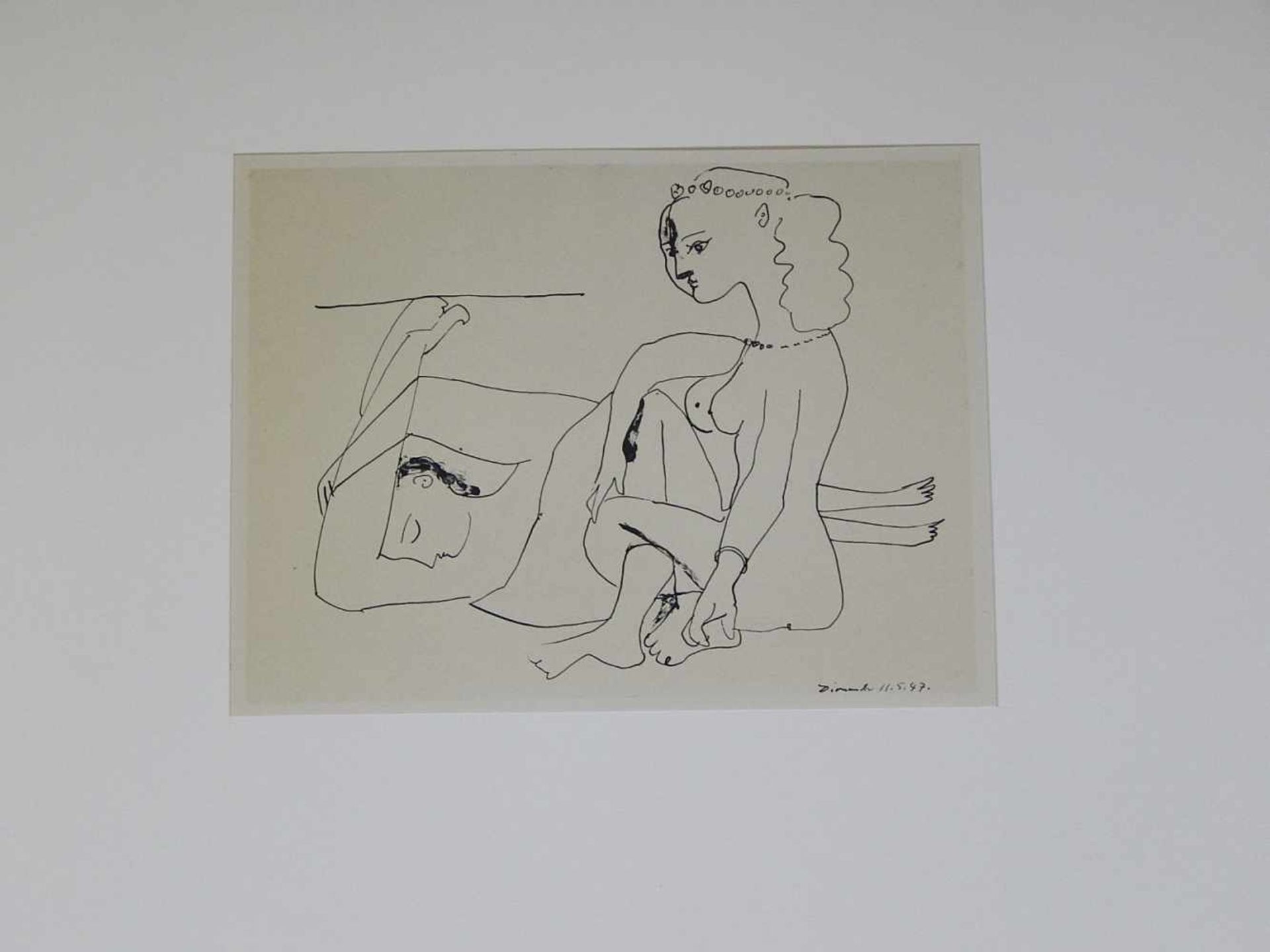 Pablo Picasso(1881-1973) Konvolut 3 Lithographien:"Femmes au Fauteuil", "Tete de jeune femme" und " - Bild 3 aus 4