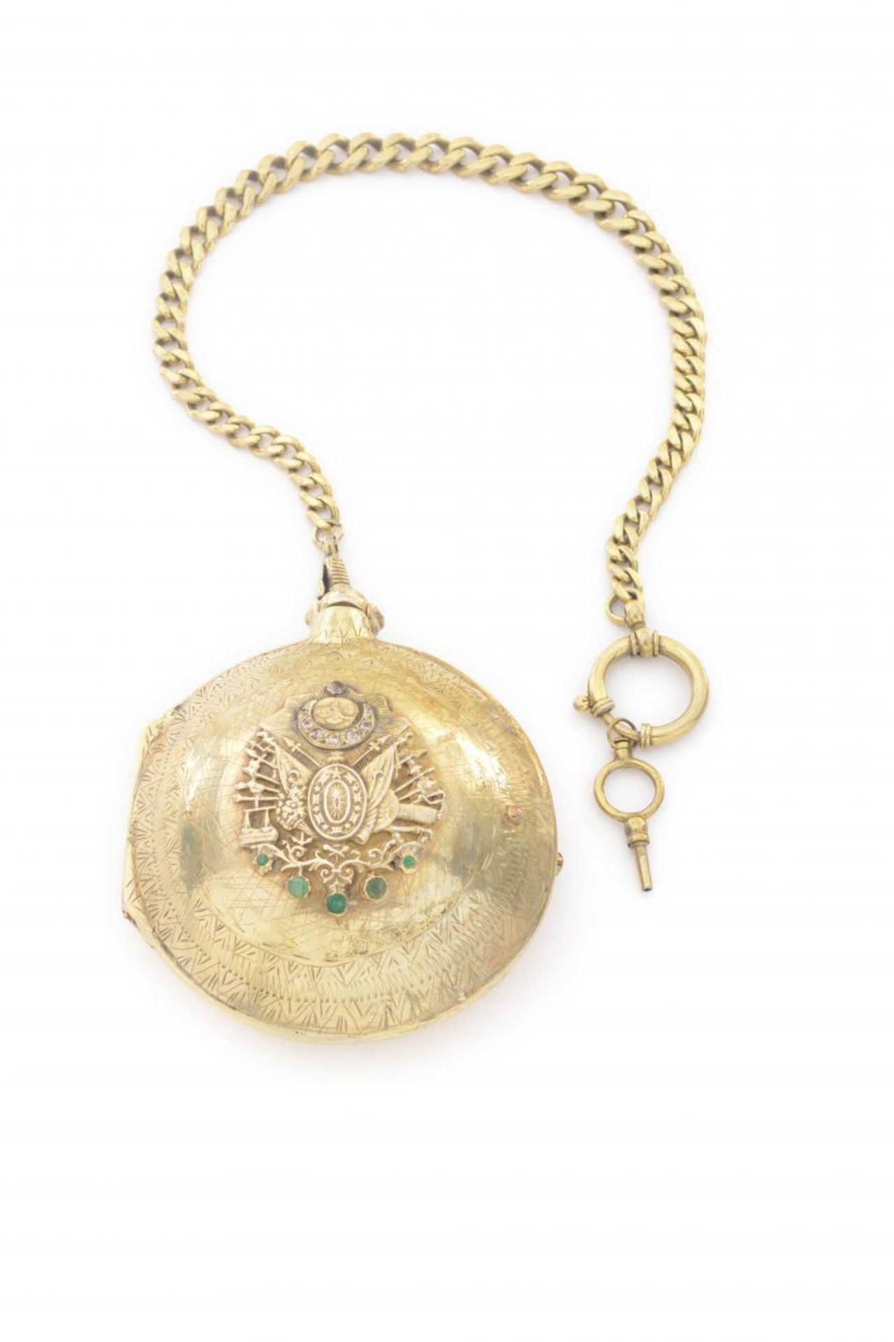 TASCHENUHR MIT ZWEI ÜBERGEHÄUSEN UND CHATELAINE, VIERTELREPETITIONCa. 1800Taschenuhr mit zwei - Bild 6 aus 7