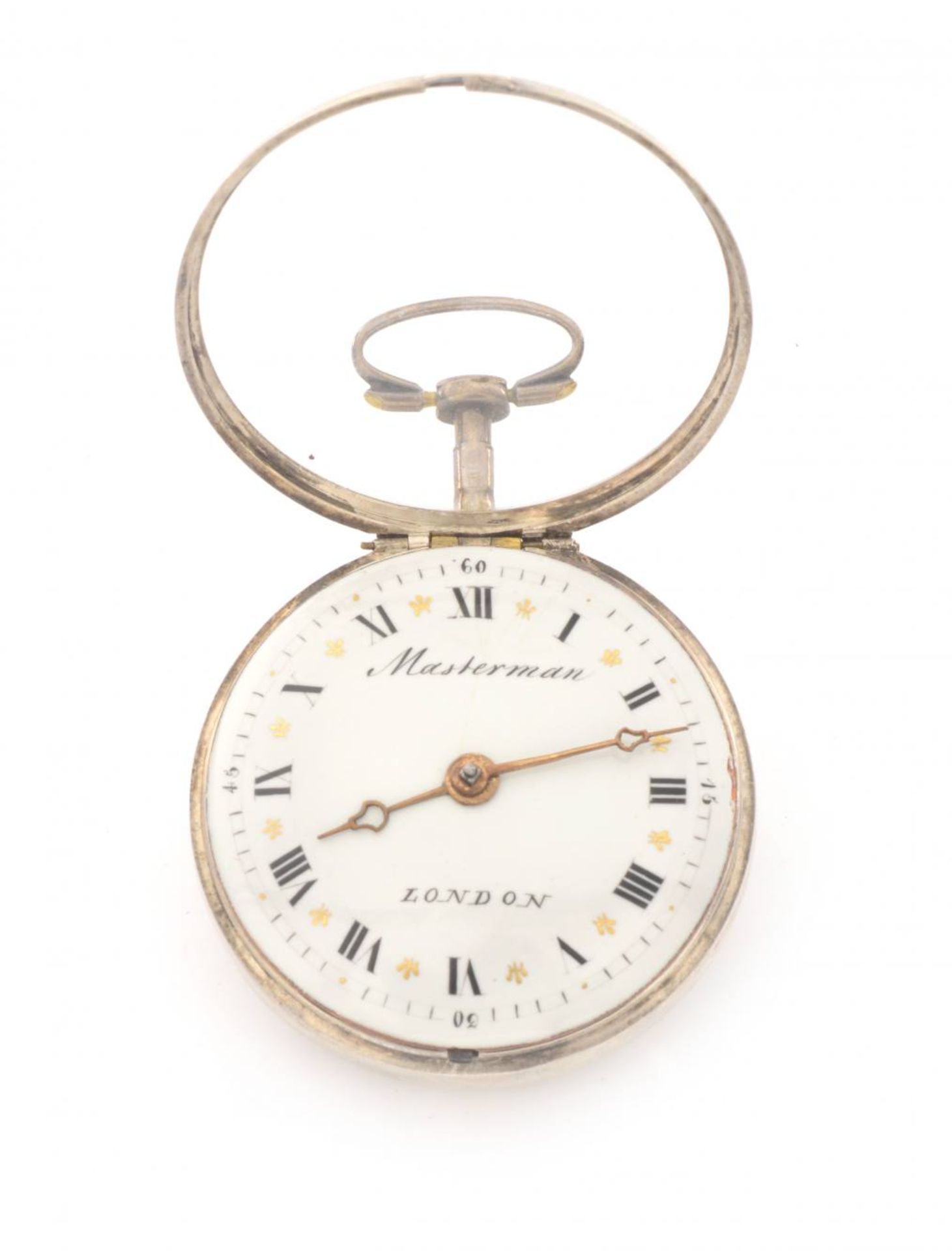 TASCHENUHREngland, London, Mastermanca. 1. Viertel 19. Jh.Silberne Taschenuhr mit Übergehäuse, - Bild 2 aus 6