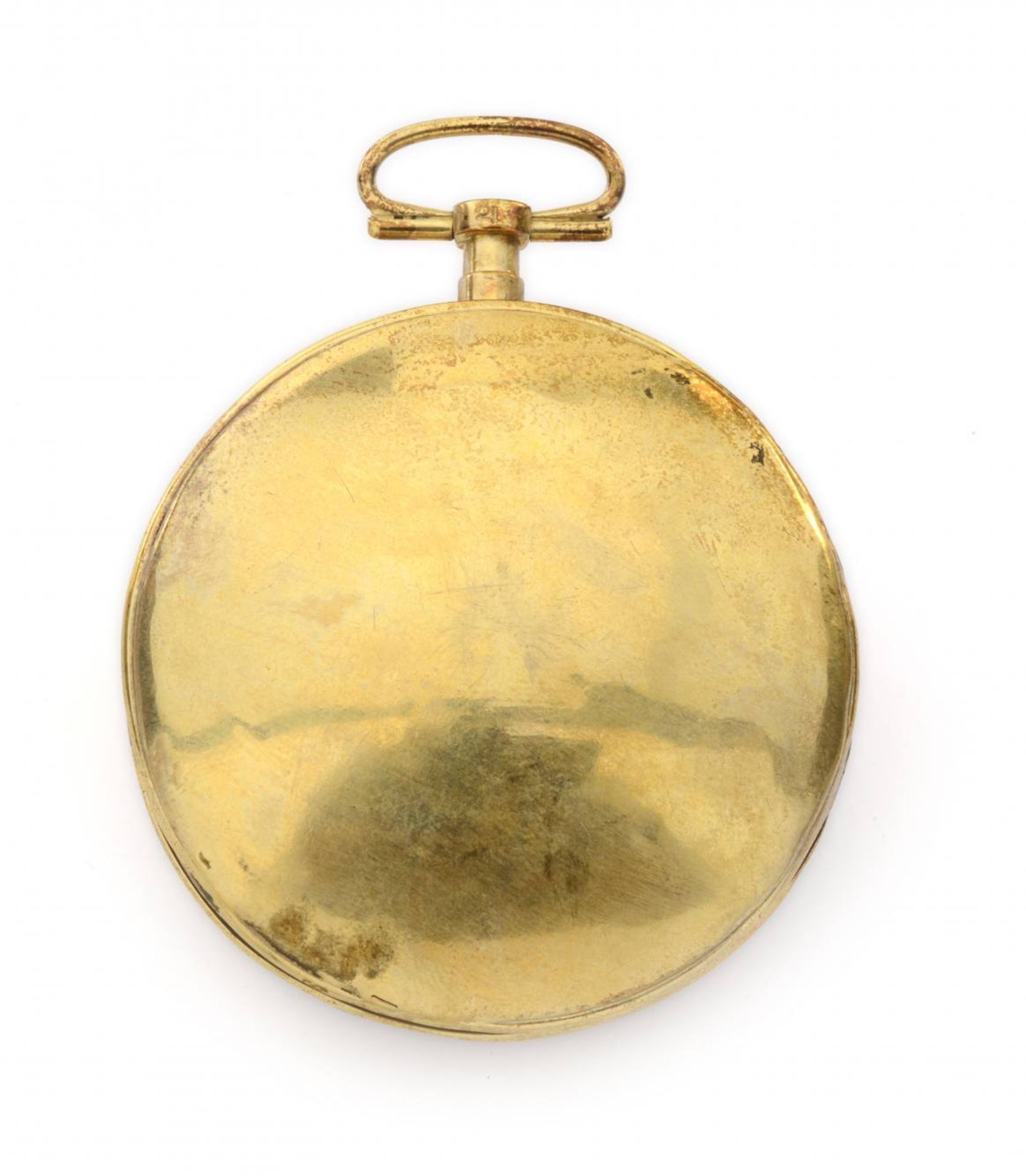 TASCHENUHR Frankreich, Paris vor 1800 Silberne vergoldete Taschenuhr, Gesamtgewicht (brutto) 102, - Bild 2 aus 6